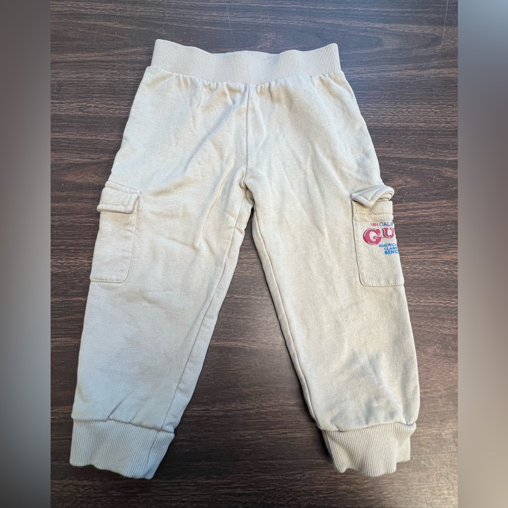 Guess Kids Light Beige Cargo Joggers
